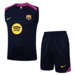 Debardeur Short Barcelone Homme 2025 2026 Noir Rose | Foot Sport