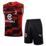 Debardeur Short Milan AC Homme 2024 2025 Rouge Noir | Foot Sport
