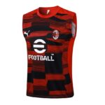 Debardeur Short Milan AC Homme 2024 2025 Rouge Noir | Foot Sport – Image 2