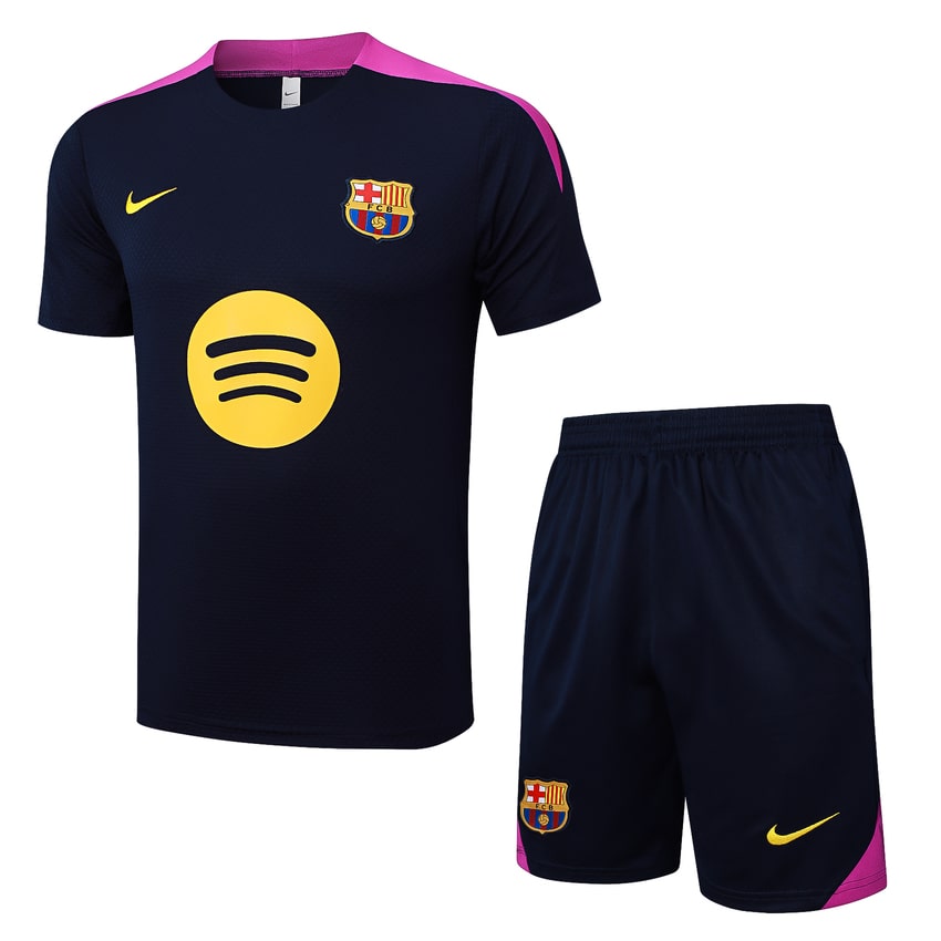 Ensemble-Maillot-Short-Barca-2025-2026-Noir-Rose-1 Ensemble Maillot Short Barcelone Homme 2025 2026 Noir Rose | Foot Sport – Image 1