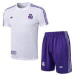 Ensemble Maillot Short Real Madrid Homme/Enfant 2025 2026 Blanc Violet | Foot Sport