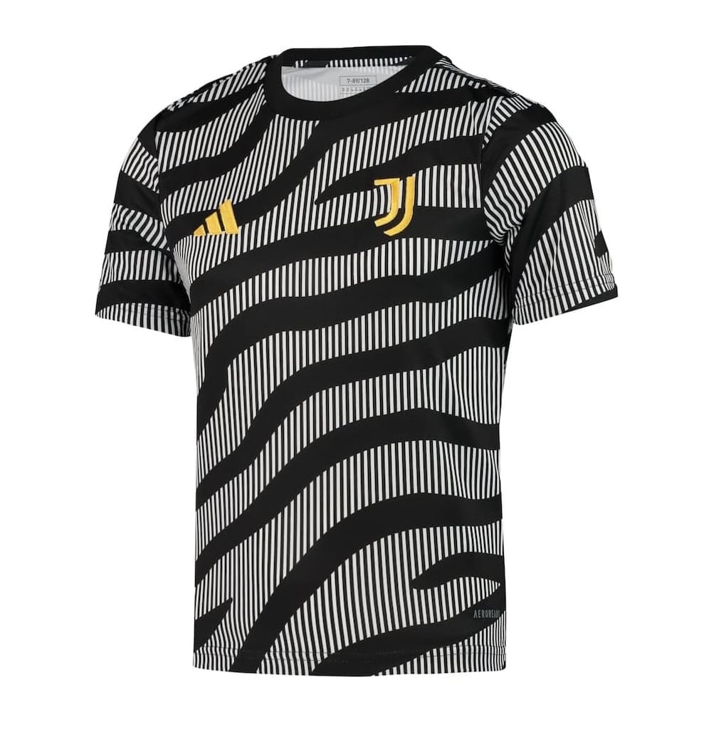 Maillot-Juventus-Pre-Match-2023-2024-Noir-01 Maillot Training Juventus Homme/Enfant 2024 | Foot Sport – Image 1