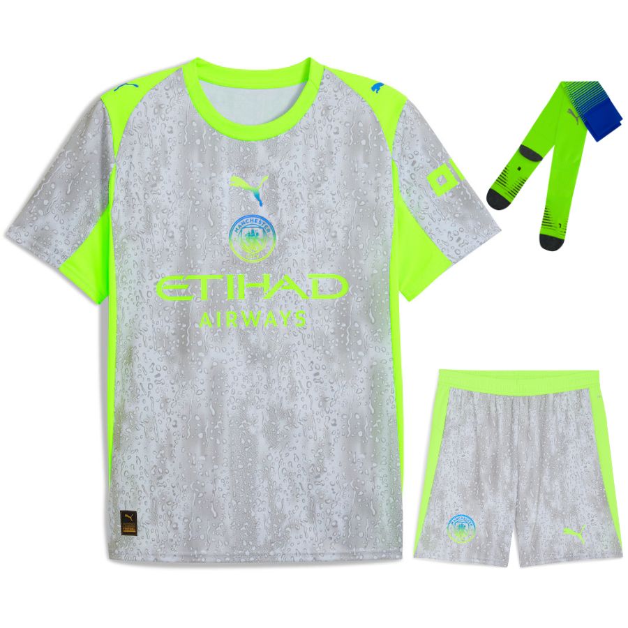 Maillot-Kit-Enfant-Manchester-City-Third-2025-2026 Maillot Kit Enfant Manchester City Third 2025 2026 | Foot Sport – Image 1