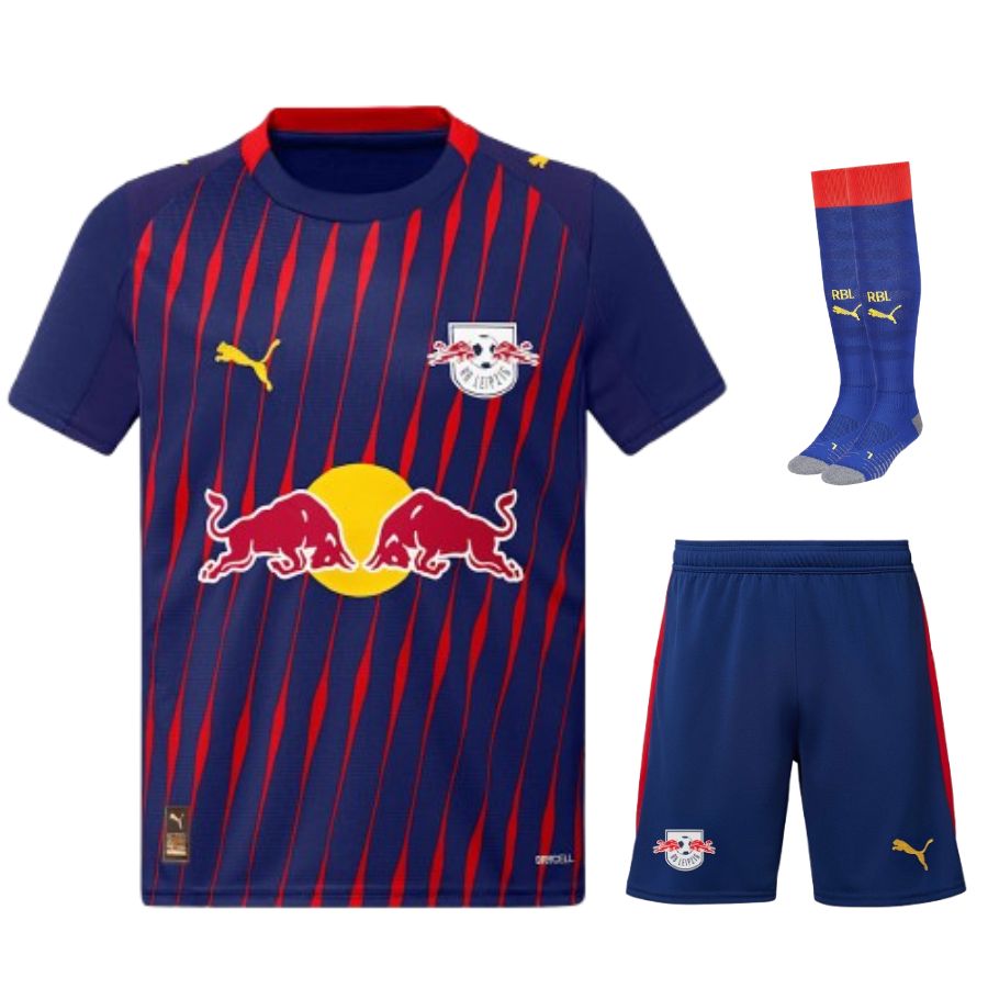 Maillot-Kit-Enfant-Red-Bull-Leipzig-Exterieur-2025-2026 Maillot Leipzig Kit Enfant Exterieur 2025 2026 | Foot Sport – Image 1