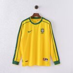 Maillot Bresil Retro Vintage Manches Longues 1998 Domicile Homme | Foot Sport